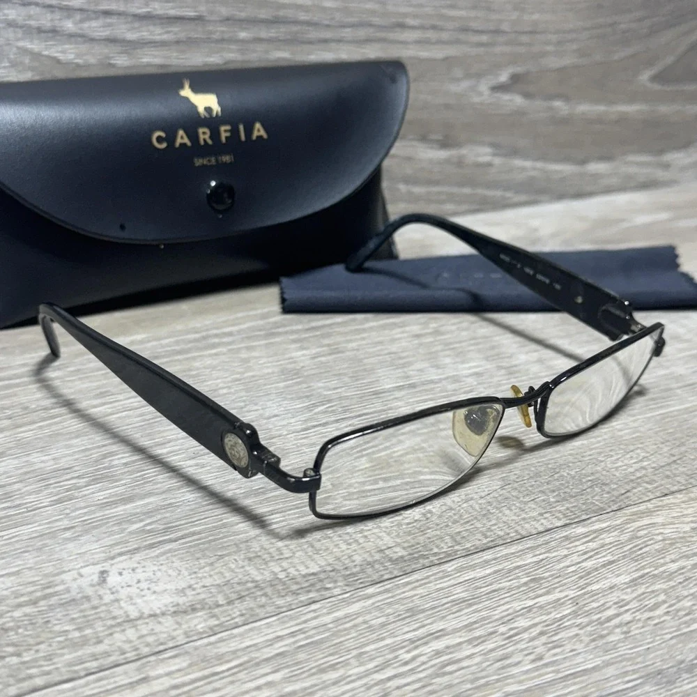 Versace Eyeglass Frames Mens 52-16-135 Black Medusa Made in‎ Italy Clip-On 1009